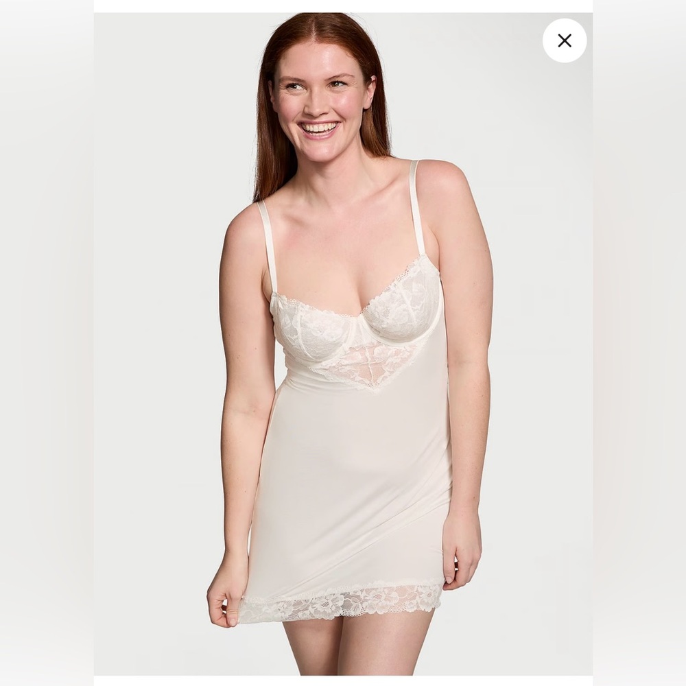 Victoria Secret Modal & Lace Mini Slip Dress Size Small